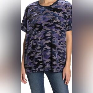 We the Free Velvet burnout camo Teddy tee size Large whimsigoth